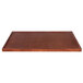 A brown rectangular Lancaster Table & Seating butcher block table top.