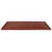 A brown rectangular wood surface with a mahogany finish.