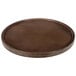 A Lancaster Table & Seating round brown table top with espresso finish.