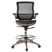 A Flash Furniture mid-back black mesh office chair with a black seat.