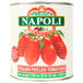 A white Napoli Foods can with red tomatoes on it.