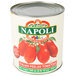 A Napoli Foods #10 can of whole peeled Italian tomatoes with a label.
