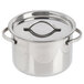 An American Metalcraft stainless steel mini pot with lid.