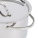 An American Metalcraft stainless steel mini pot with a handle and lid.