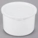 A white Cambro polypropylene crock with a lid.