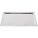 An American Metalcraft hammered stainless steel rectangular tray with a silver finish.