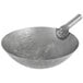 A Town carbon steel hand hammered Peking wok. A close-up of a metal pan with a handle.
