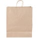 A close up of a brown Duro paper shopping bag with handles.