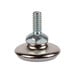 A silver metal screw with a nut on top of it.