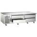 A Traulsen stainless steel chef base with 4 drawers.