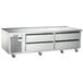 A Traulsen stainless steel freezer chef base with four drawers.