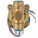 A gold metal Hobart Solenoid Valve with wires.