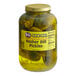 A B&G San-Del 1 gallon jar of whole kosher dill pickles.