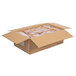 A white cardboard box with clear plastic wrapped New York Style Whole Wheat Bagels inside.