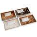 A rectangular brown box with a white label for Sweet Street 8" x 13" Unsliced Dessert Bar Variety Pack.