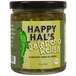A case of 12 Cortazzo jars of Happy Hal's Jalapeno Relish with a label.