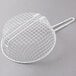 A white Thunder Group wire mesh breading basket with a handle.
