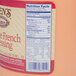 A label on a bottle of Ken's Foods Deluxe French Dressing.