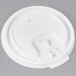 A Solo white tear tab lid for a paper hot cup.