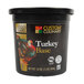 A black container of Custom Culinary Turkey Base Paste with a black lid.