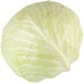 A close-up of a head of white cabbage.