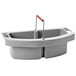 A gray Rubbermaid Maid Caddy with a handle.