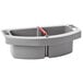 A gray Rubbermaid Maid Caddy with a red handle.