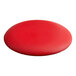 A red cushion for a Lancaster Table & Seating Hairpin Chair on a white background