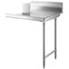 A Regency stainless steel dishtable with a shelf.