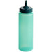 A green plastic Vollrath Color-Mate squeeze bottle with a black cap.