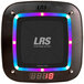 A white LRS transmitter with colorful lights.