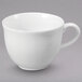 A white Oneida porcelain cup with a handle.