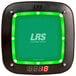 A black square with a green digital clock and the words "LRS Guest Pager Pro" in green.