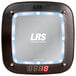 A black LRS Guest Pager Pro with a digital clock display.