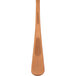 A Mercer Culinary rose gold perforated bowl plating spoon with a white background.
