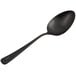 A Mercer Culinary black plating spoon with a long handle.