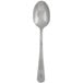 A Mercer Culinary stainless steel plating spoon with a solid bowl and a handle on a white background.