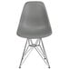 A gray plastic Flash Furniture Elon Series accent chair with metal legs.