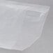 A close-up of a white ARY VacMaster chamber vacuum packaging bag with a zipper.