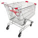 A Regency shopping cart with red handles.