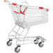 A Regency shopping cart with wheels and a red handle.