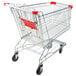 A Regency shopping cart with red handles on a white background.
