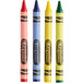 A group of Crayola crayons in cello wrap with a blue and black logo.