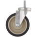 A 5" Swivel Stem Caster for Beverage-Air with a black wheel and metal screw.