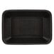 A black foam meat tray with a black border.