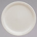 A Homer Laughlin ivory narrow rim china plate with a white background.