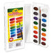 A Crayola watercolor paint box with 16 colors and a paintbrush.