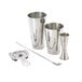 A Barfly stainless steel cocktail kit with a shaker, spoon, and measuring cup.