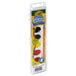 A yellow Crayola label with black text that reads "Assorted 8 Color Washable Watercolor Paint Set"