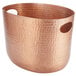 An American Metalcraft copper hammered aluminum beverage tub with handles.